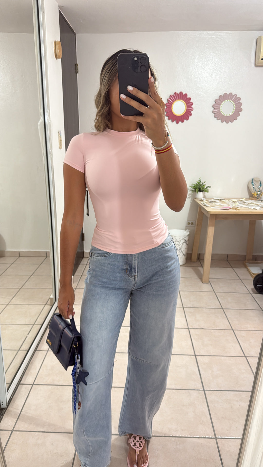 Last *LARGE* Andrea Baby Pink Top