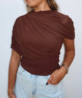 Lillian Brown Top