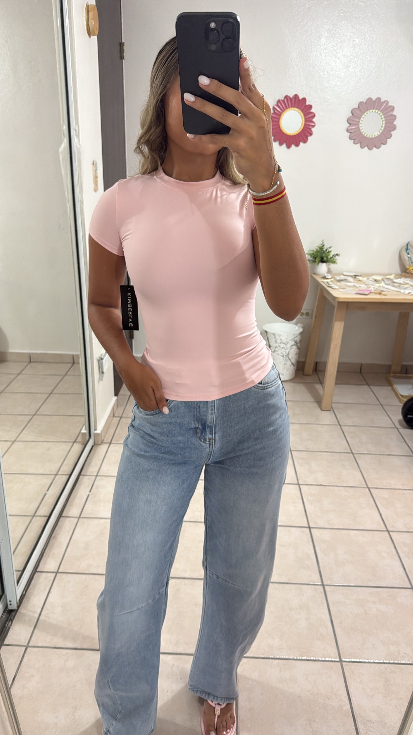 Last *LARGE* Andrea Baby Pink Top